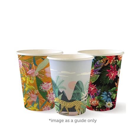 12oz Single Wall Bio Coffee Cup Art Series 1000 Pcs