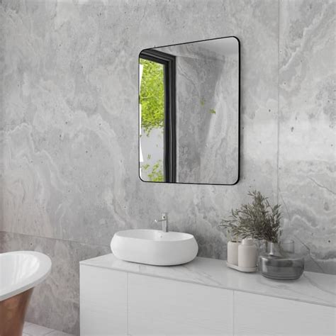 Ello Allo In W X In H Rectangular Aluminum Framed Wall Bathroom