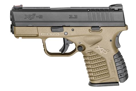 Springfield Xds 3 3 Single Stack 9mm Flat Dark Earth Essentials Package Manufacturer Sample