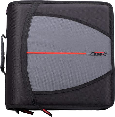 Case It The Mighty Zip Tab Zipper Binder Inch O Rings Color Tab