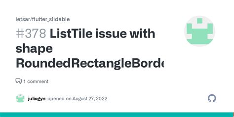 Listtile Issue With Shape Roundedrectangleborder Issue Letsar