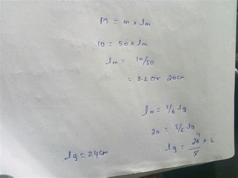 The Geometric Length Of A Bar Magnet Of Pole Strength 80 A M And