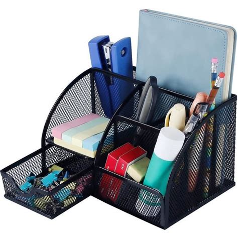 Rangement Bureau Organisateur Porte Stylo Avec Petit Tiroir Porte Stylo