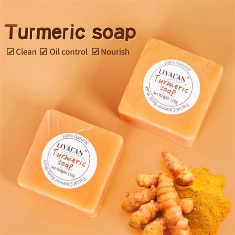 Turmeric Handmade Bar Soap Facial Whitening Skin Lightening Dark Spots