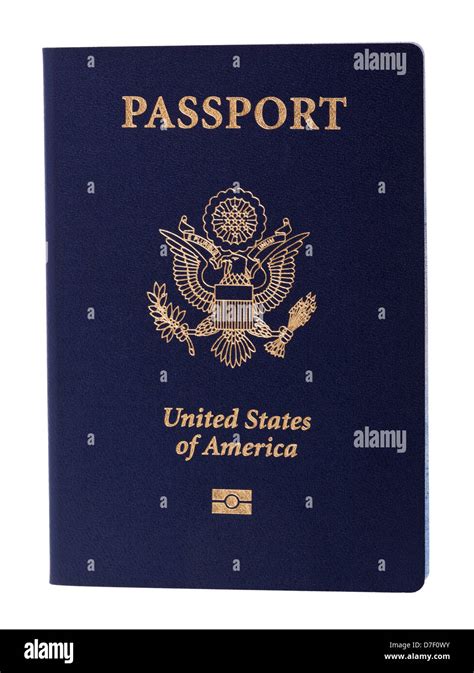 Un Passeport Usa Isolé Sur Fond Blanc Cest Nouvelle Version Puce Biométrique Passeport L