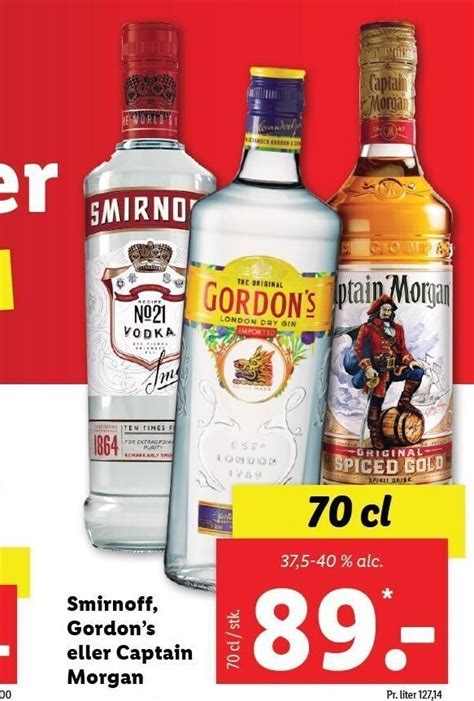 Smirnoff Gordon S El Captain Morgan Tilbud Hos Lidl