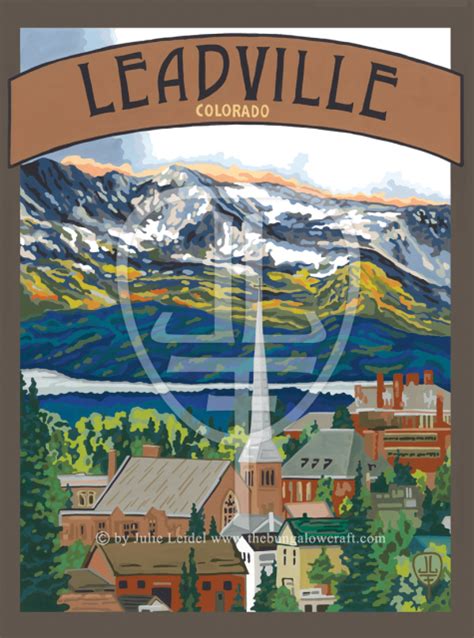 Leadville Colorado Retro Travel Poster Wpa National Park Posters