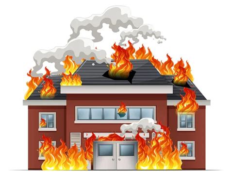 House Burn Clipart