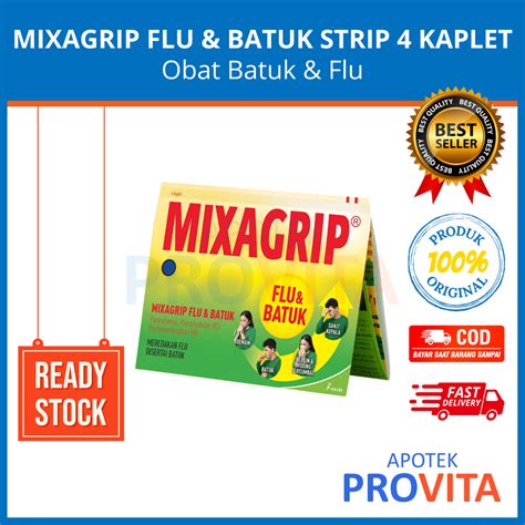 Jual Mixagrip Flu Batuk Strip Kaplet Obat Flu Batuk Sakit