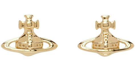 Vivienne Westwood Gold Lorelei Stud Earrings In Black Lyst