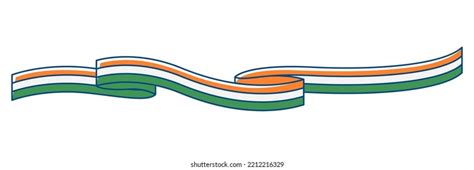 Ribbon Colors Flag India Indian National Stock Vector (Royalty Free ...