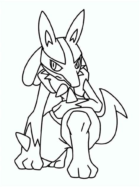 Lucario coloring pages