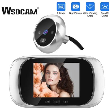 Wsdcam Timbre Con Pantalla Lcd De Pulgadas Visor De Puerta Mirilla