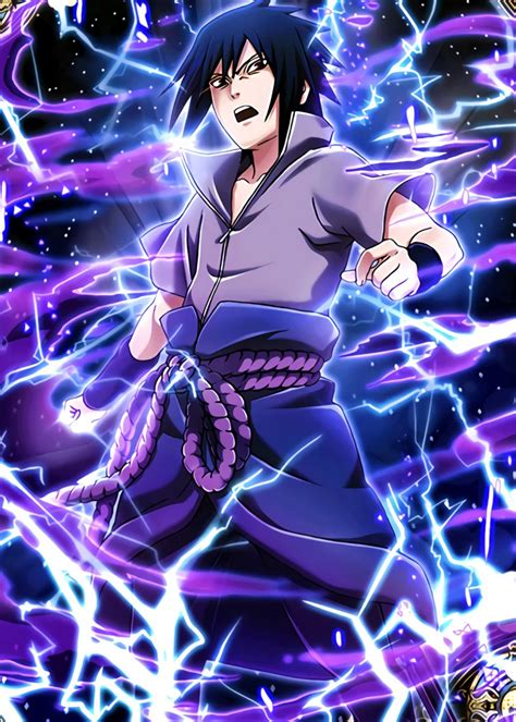 Sasuke Ochiha Anime And Manga Poster Print Metal Posters Displate Sasuke Uchiha Naruto