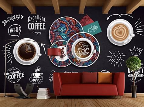 Vintage Coffee Wallpaper Mural | Coffee wall decor, Coffee wallpaper ...