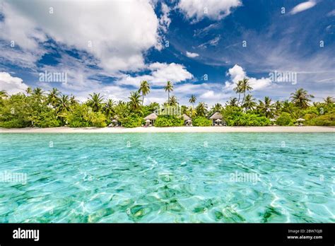 Exotic travel tropical beach landscape for background or wallpaper ...