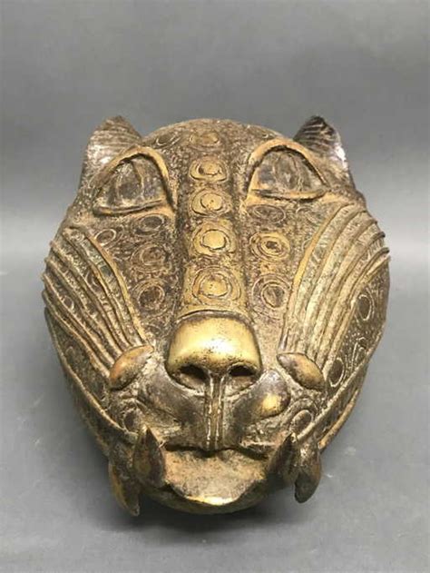 Bronze Benin Leopard Head