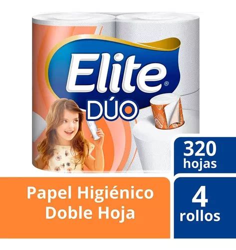 Papel Higiénico Elite Dúo Doble Hoja 4 Rollos Mercadolibre