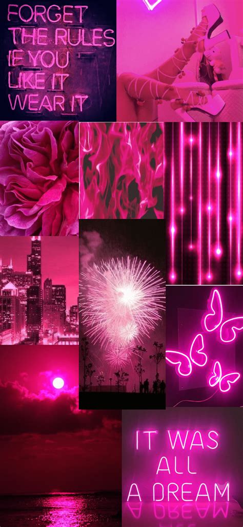 Hot Pink Collage Wallpapers Top Free Hot Pink Collage Backgrounds WallpaperAccess