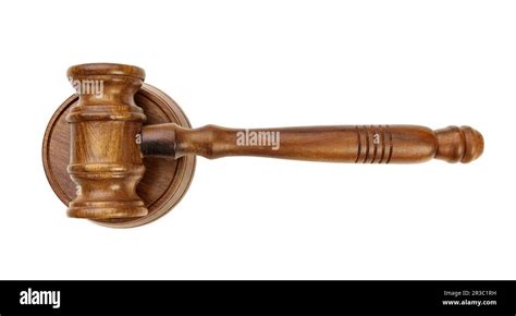 A Wooden Judge Gavel Isolated On White Background Stock Photo Alamy