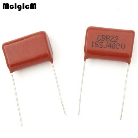 Mcigicm 10pcs 155 1 5uf 400v Cbb Polypropylene Film Capacitor Pitch