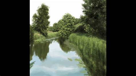 Ibispaint Painting A Realistic River Timelapse Vẽ Tranh Phong