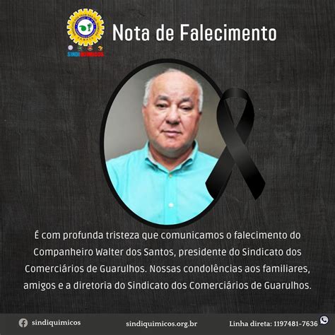 Nota de Falecimento Sindiquímicos