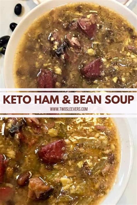 Keto Ham And Bean Soup Low Carb Ham And Bean Soup Keto Beans Low Carb Beans Black