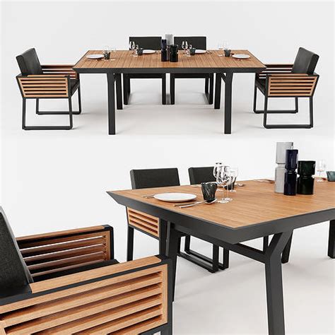 Higold New York Dining Set 3D Model CGTrader