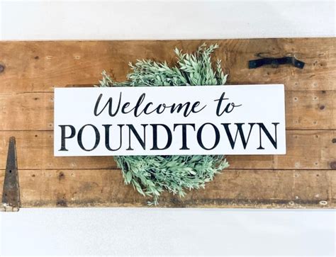 Welcome to Pound Town Wood Sign Funny Bedroom Sign Adult | Etsy