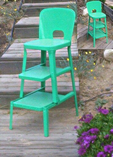 Cool Little Vintage Step Stool Painted In A Safety Green Spray Paint From Rustoleum Green