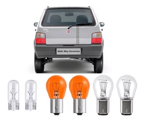 Kit L Mpadas Lanterna Traseira Seta Placa Freio Fiat Uno Parcelamento