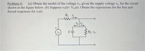 Solved Problem A Obtain The Model Of The Voltage Vo Chegg