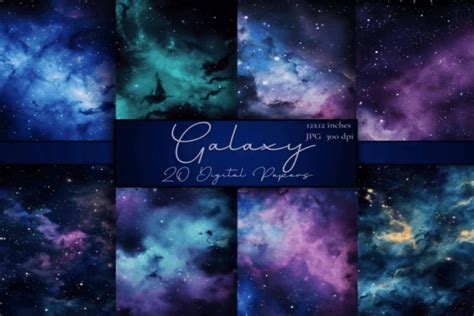 Galaxy Stardust Nebula Papers Graphic By Digirace Creative Fabrica