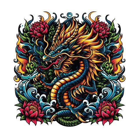 Premium Vector Illustration Of Dragon For Tshirt Design