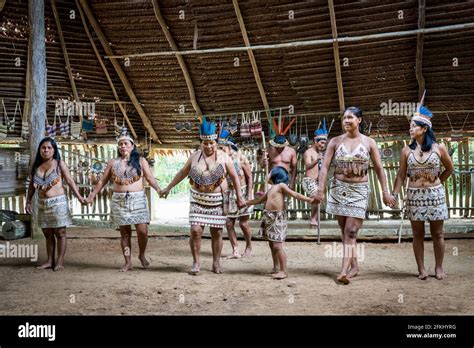 Indigenous Bora Tribe Of The Peruvian Amazon Stock Photo Alamy