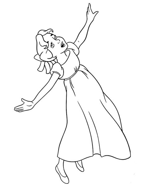 Peter Pan Y Wendy Volando Para Colorear Imprimir E Dibujar