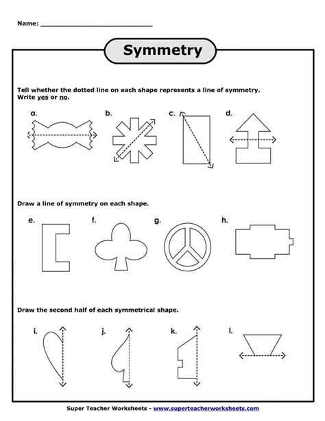 17 Lines Of Symmetry Worksheet 4th Grade Chart In 2020