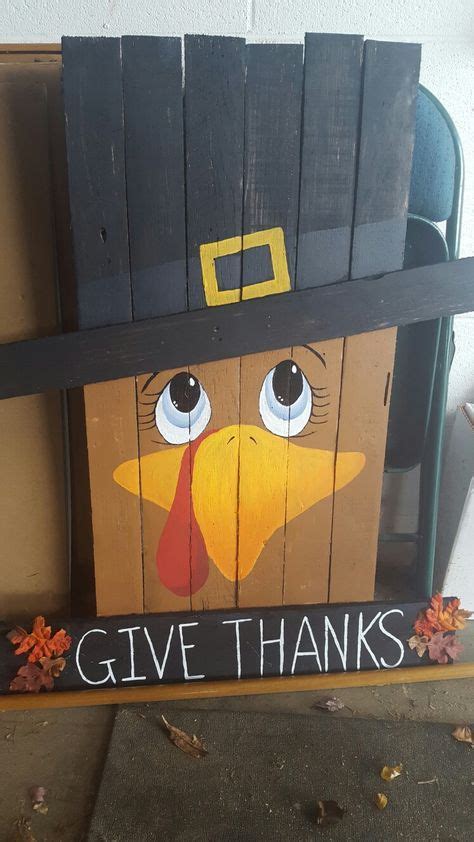 Turkey Pallet For Thanksgiving Fall Wood Crafts Thanksgiving Wood