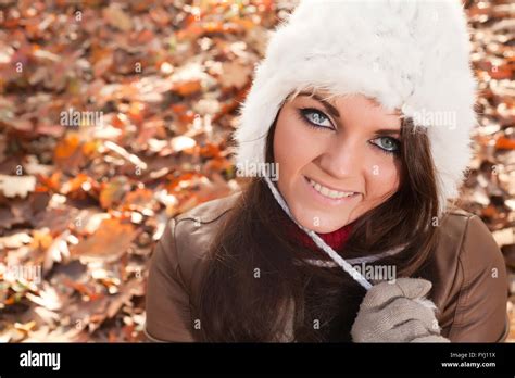 Sweet Brunette Girl Stock Photo Alamy