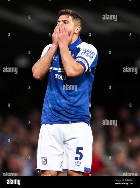 Ipswich UK 10th Apr 2024 Ipswich Town S Sam Morsy Reacts During The