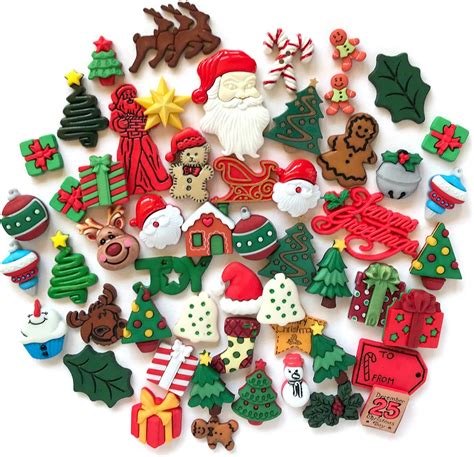 Amazon Buttons Galore Christmas Embellishment Super Value Pack