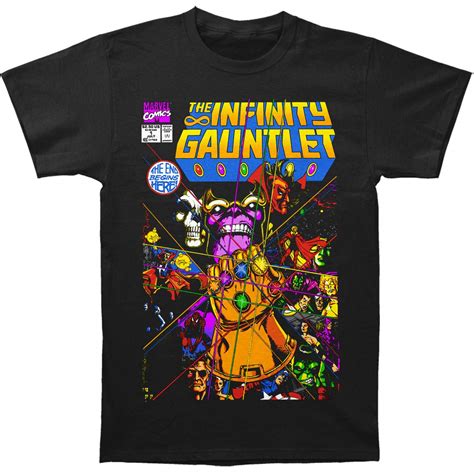 Thanos The Infinity Gauntlet Adult Fitted Jersey T Shirt Tee Black