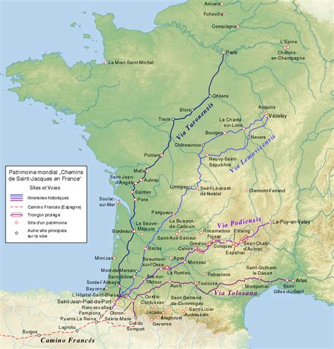 Pilgrimage Walk France To Spain Map Galina Christiane