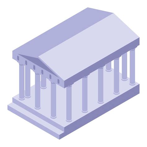 Greek Temple Icon Isometric Vector Greece History 21408641 Vector Art