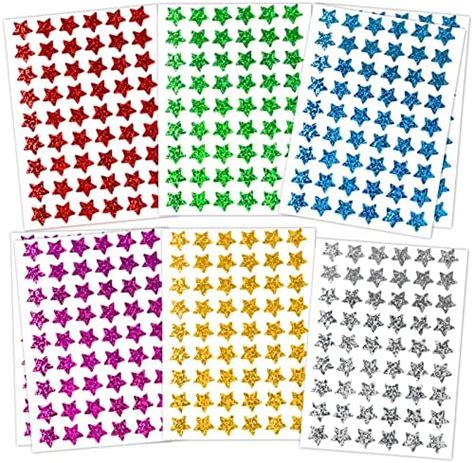 Paquete De Colores Pegatinas Hologr Ficas De Estrellas