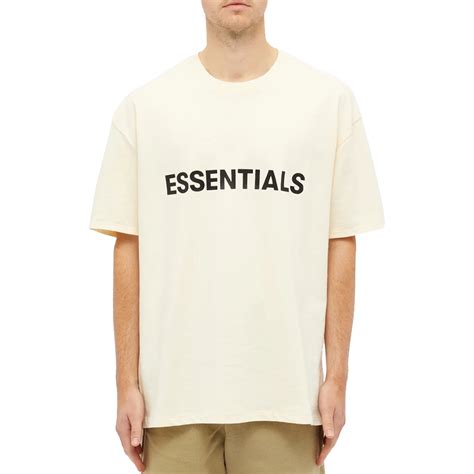 Fear Of God Essentials Front Logo Tee Cream Ss20 Stealplug Kl