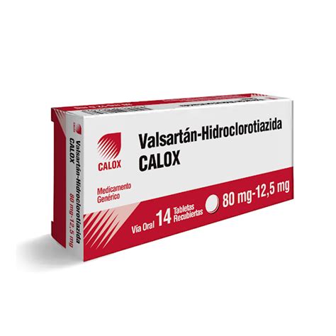 Valsartán Hidroclorotiazida Calox 80125mg 14 Tabletas Farmahorro