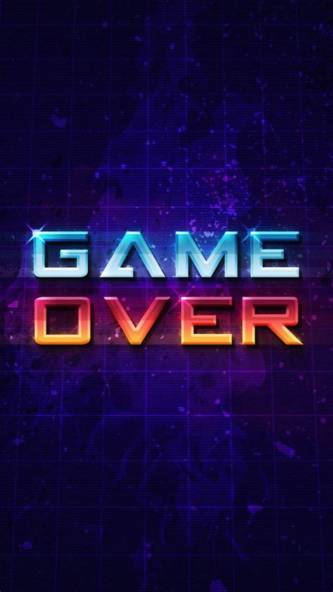 1080x1920 Game Over Typography Art 4k Iphone 76s6 Plus Pixel Xl One