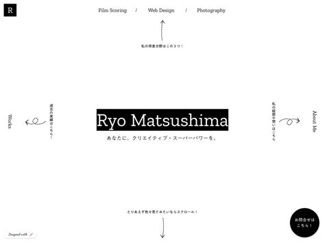 Ryo Matsushima あなたに、クリエイティブ・スーパーパワーを。 あしたのデザイン Webデザインギャラリー・サイトリンク集